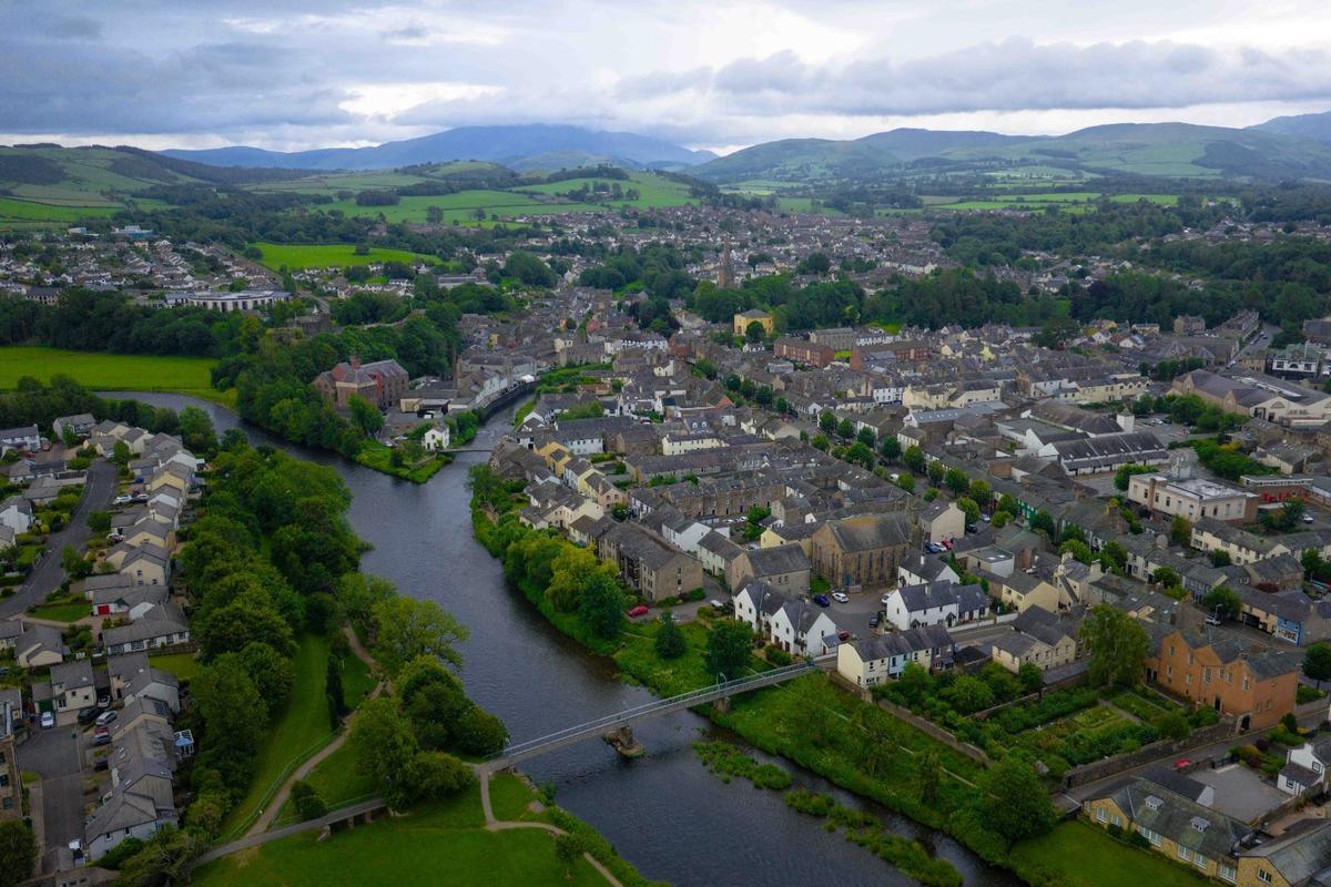 Map and aerial view of Castle Brewery, Cockermouth
