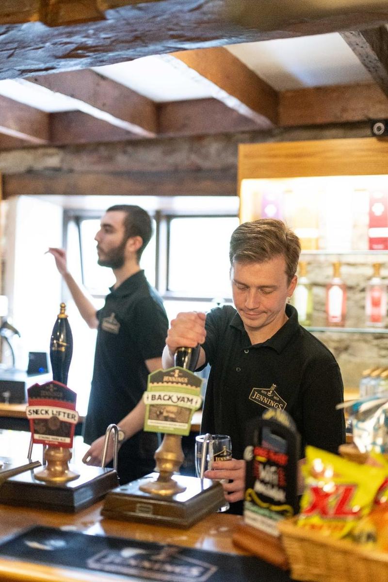 Inside the Jennings taproom at Castle Brewery, Cockermouth