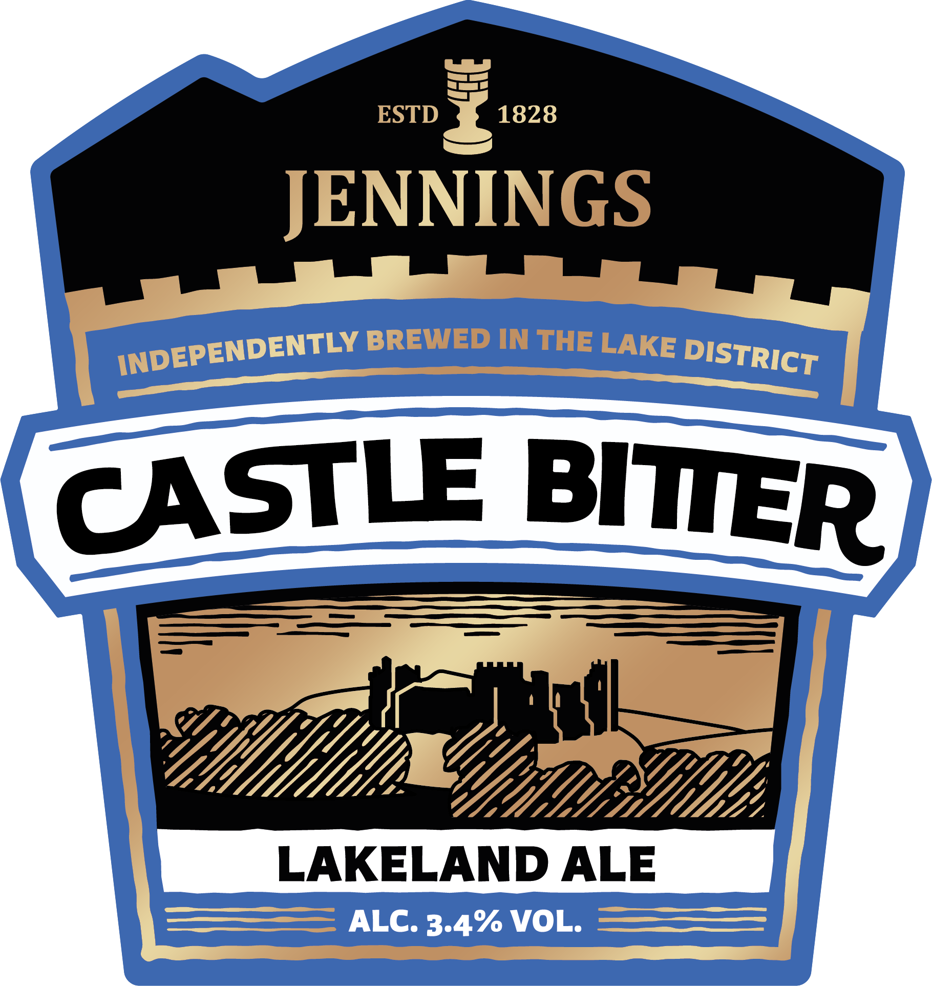 Jennings pump clip coaster Castle Bitter