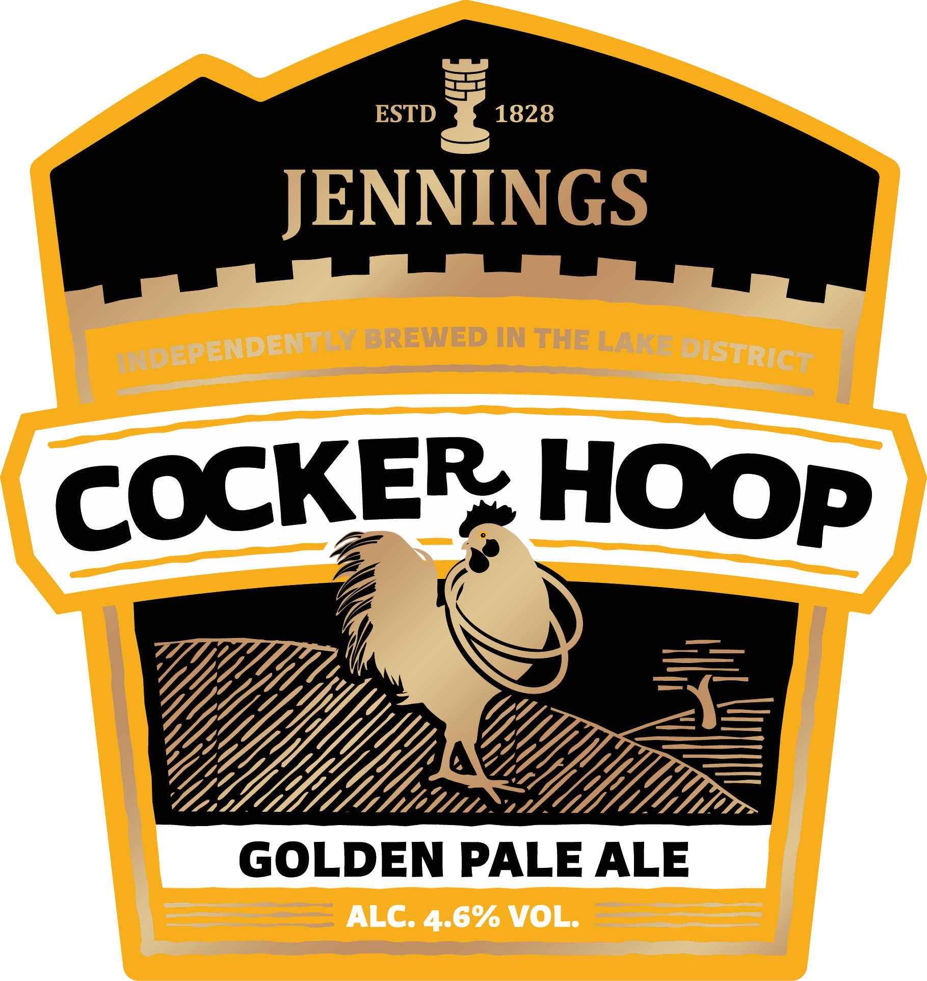 Jennings pump clip coaster Cocker Hoop
