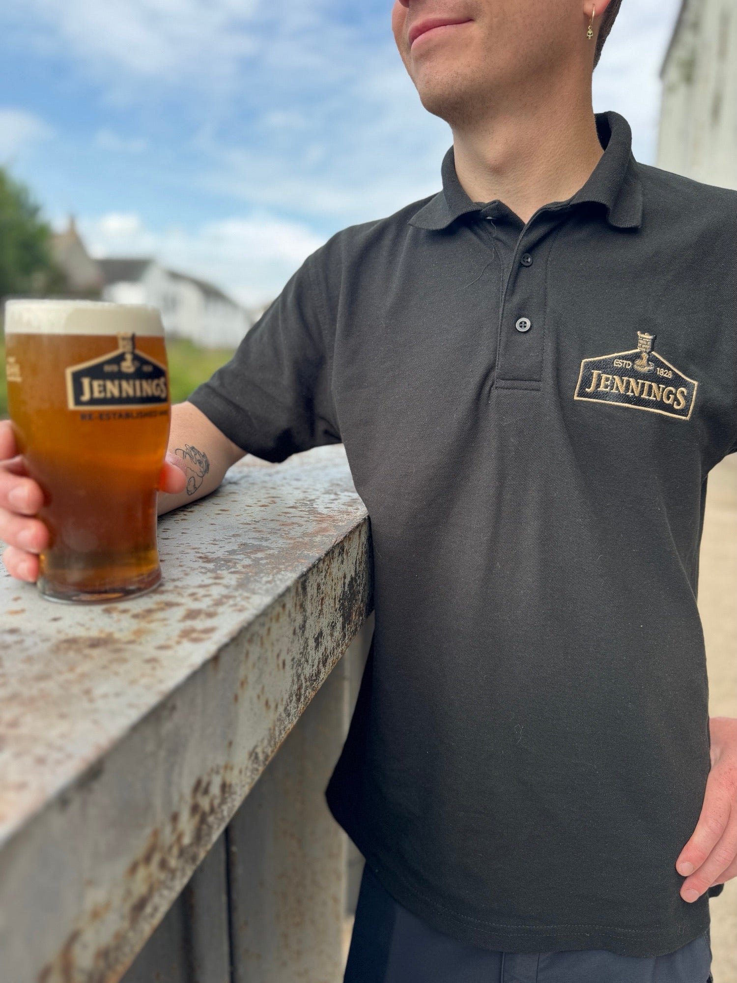 Jennings black polo shirt
